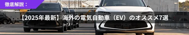 【2025年最新】海外のEV（電気自動車）のおすすめ7選
